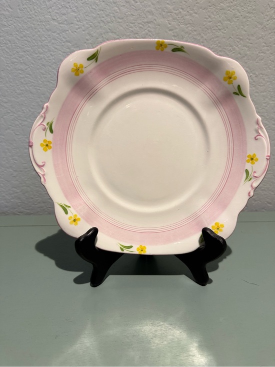 Made in England Other - Vintage Pink Floral China 10” Salad Plate